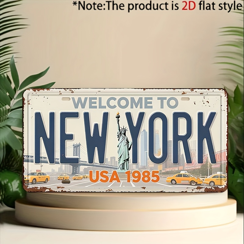 Home Decor New York - 2D плоская металлическая настенная табличка в