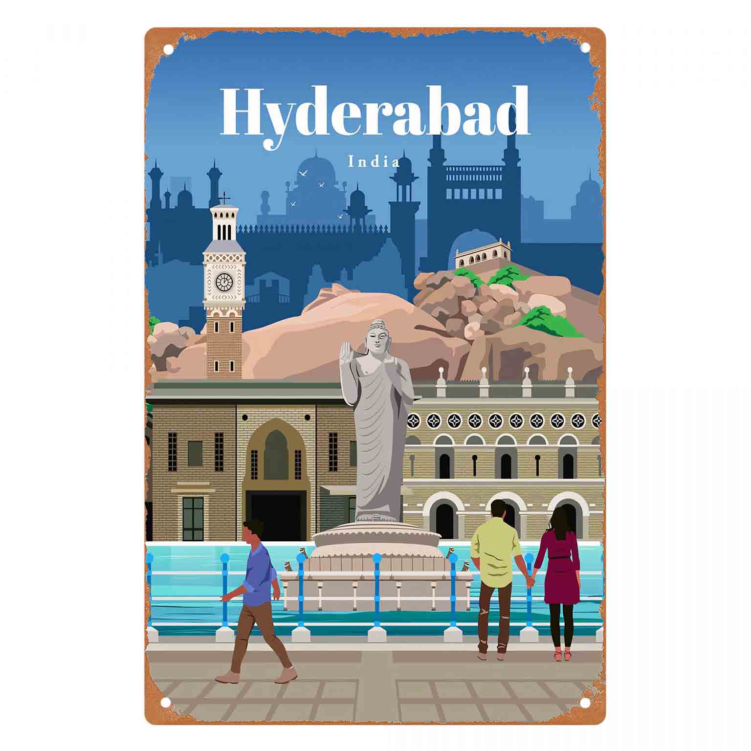 Home Decor Hyderabad - 2D плоская металлическая табличка с изображением