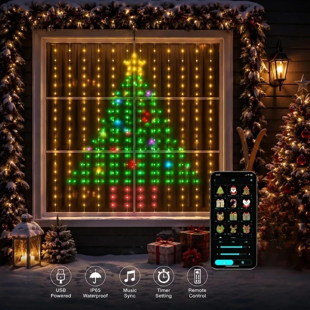 Home Decor Free App - Светодиодные пиксельные занавески с управлением через