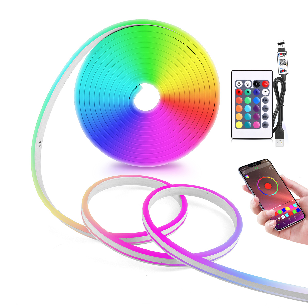 Home Decor Free App - Неоновая светодиодная лента 5 В USB