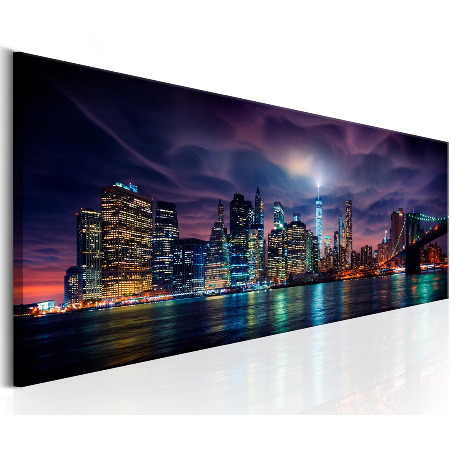 Home Decor New York - Картина «Ночной пейзаж Нью-Йорка», 5D, алмазная