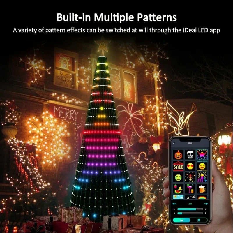 Home Decor Free App - Рождественские гирлянды-звезды RGB LED с Bluetooth-управлением