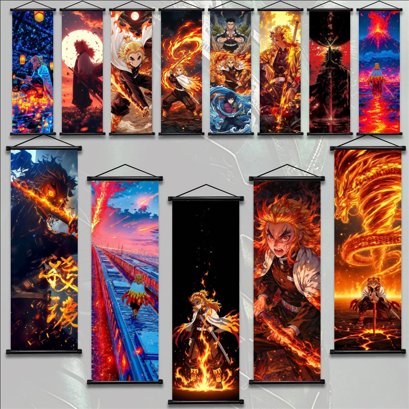 Home Decor On Wall - Аниме-постер Demon Slayer: Кёджуро Ренгоку, HD-печать,