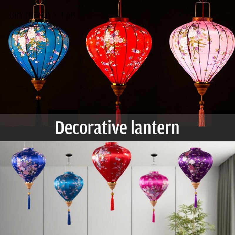 Home Decor Vietnam - Винтажные шелковые фонарики 12 дюймов, Вьетнам,