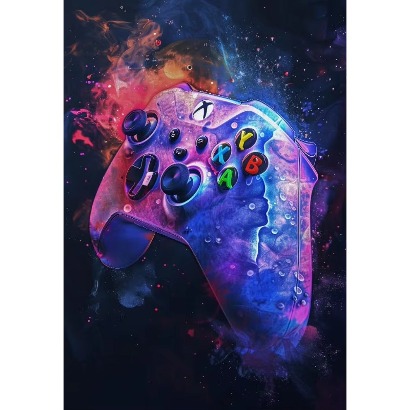 Home Decor Xbox Games - Акварельные неоновые постеры с видеоиграми, принты