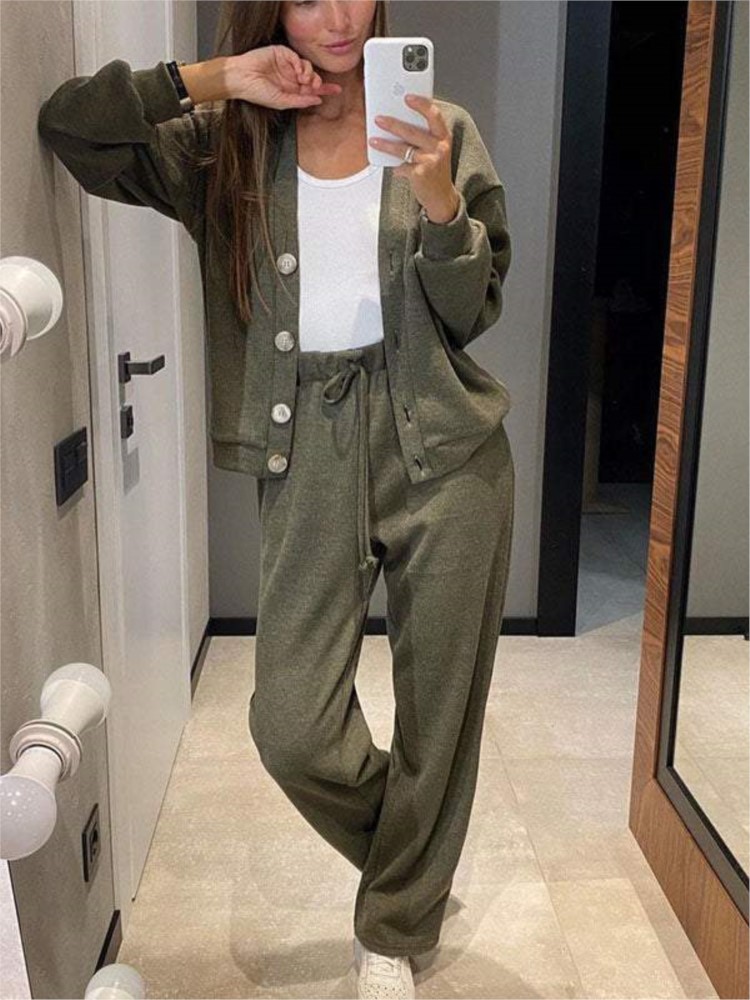 Home Decor Zara - Осенняя модная вязаная хлопковая женская спортивная