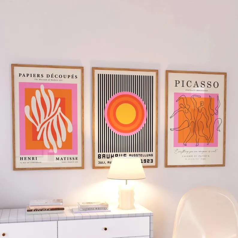 3 шт. Современные оранжевые ка – обзор и цена Home Decor On Wall