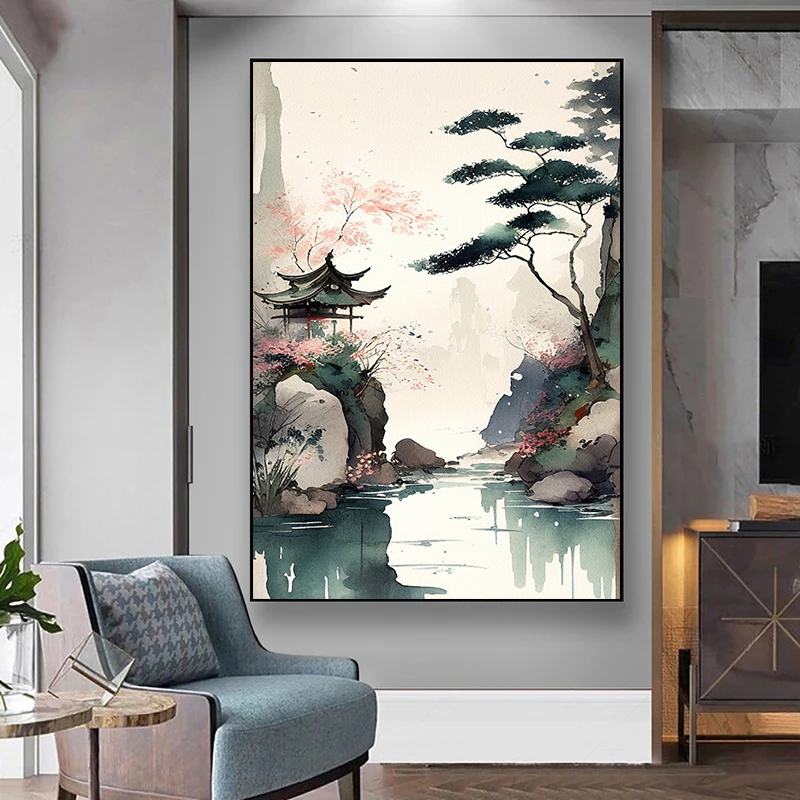 Японский пейзаж дзен, постер,  – обзор и цена Home Decor Vietnam
