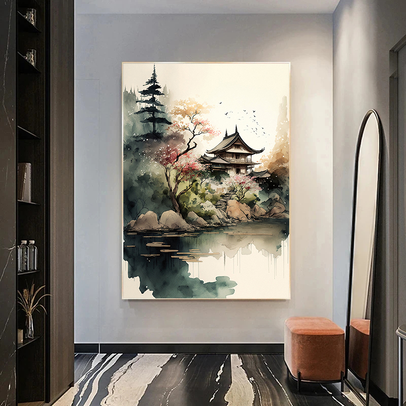 Японский пейзаж дзен, постер,  – обзор и цена Home Decor Vietnam