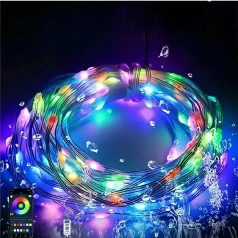 Умная Bluetooth RGB LED гирлян – обзор и цена Home Decor Free App